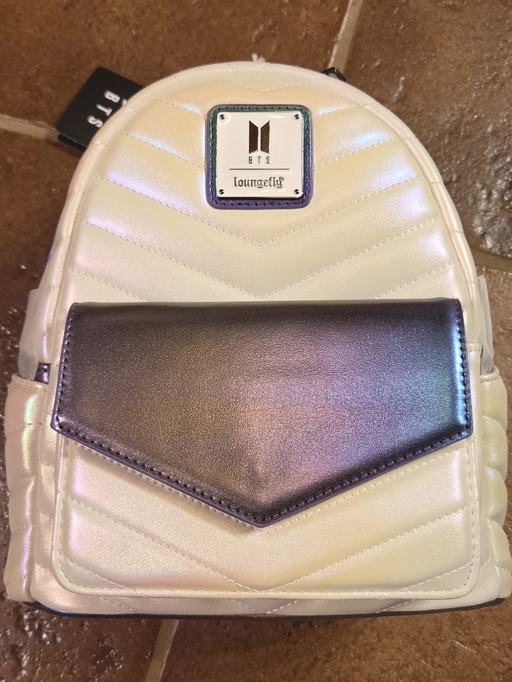 Funko Pop! by Loungefly BTS Iridescent Quilted Mini Backpack